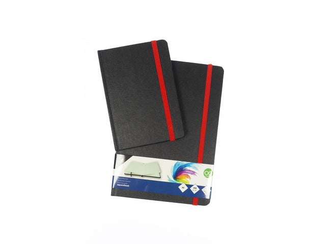 Aquarelboek Kangaro A5 luxe kaft 30 vel 200 grams aquarelpapier. Leeslint en elastiek.