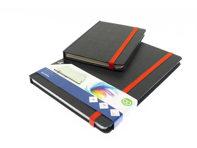 Aquarelboek Kangaro A6 luxe kaft 30 vel 200 grams aquarelpapier. Leeslint en elastiek.