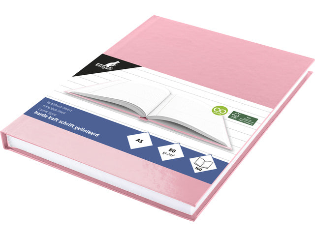 Schrift Kangaro A5, Hardcover, Pastellrosa, 80 Vel, 80 Gramm