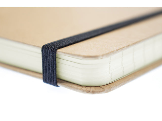 Notizbuch Kangaro A4 Kraftpapier HC 96 Vel 80 Gramm Raum mit Elastik, Flusen und Federn