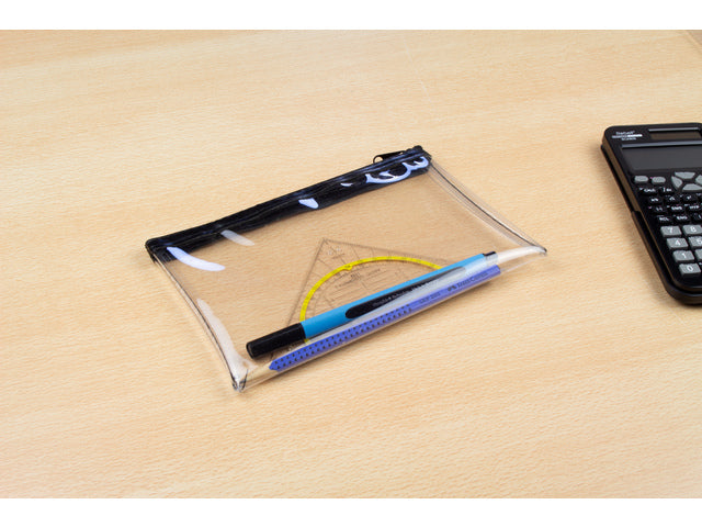 Etui Kangaro transparent 125x200mm schwarz rits