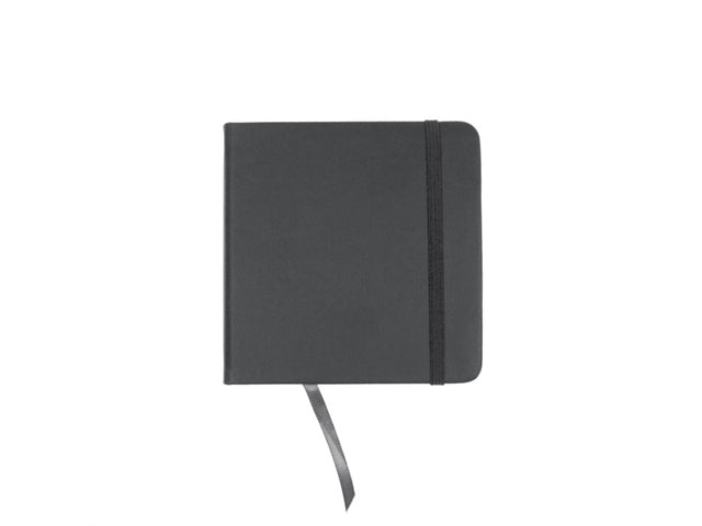 Schetsboek Kangaro 12x12cm Kaltgrau PU HC 80 Vel 140gr Raumweiß mit Elastik und Flusen