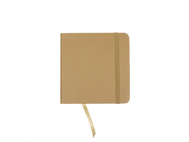 Schetsboek Kangaro 12x12cm Taupe PU HC 80 Vel 140gr Raumweiß mit Elastik und Flusen