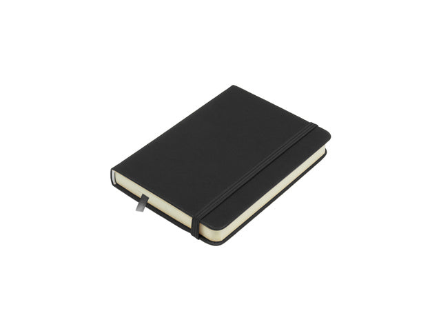 Buch Kangaro, A6, schwarz, PU, ​​Hardcover, 80 Blatt, 140 Gramm, raumweißes Papier mit elastischem und fusselfreiem Papier