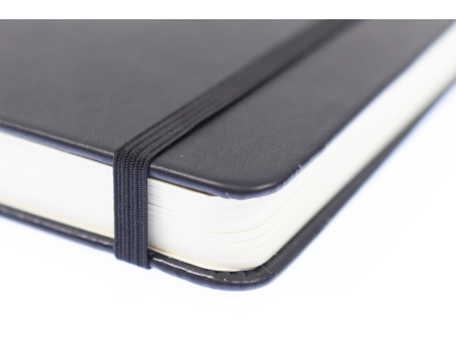 Buch Kangaro, A6, schwarz, PU, ​​Hardcover, 80 Blatt, 140 Gramm, raumweißes Papier mit elastischem und fusselfreiem Papier