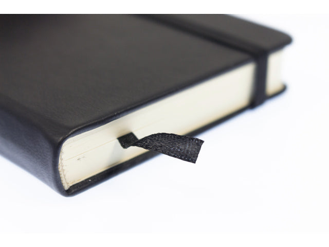 Buch Kangaro, A6, schwarz, PU, ​​Hardcover, 80 Blatt, 140 Gramm, raumweißes Papier mit elastischem und fusselfreiem Papier