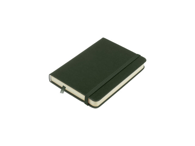 Schetsboek Kangaro A6 bosgroen PU HC 80 vel 140gr roomwit met elastiek en lint