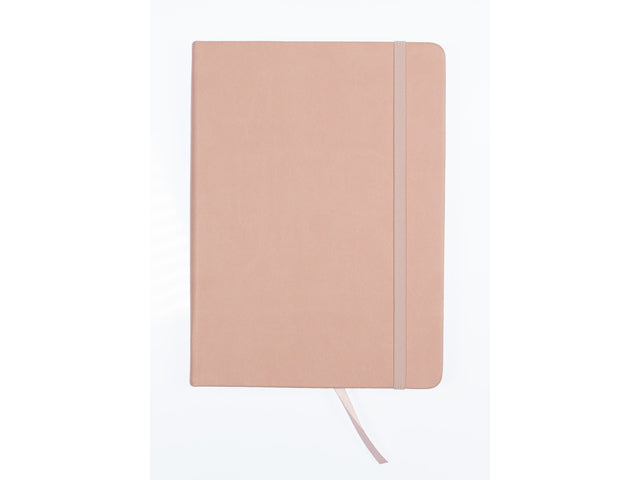Schetsboek Kangaro A5, rosafarbenes PU, HC, 80 Blatt, 140 g, weiß, elastisch und fusselfrei