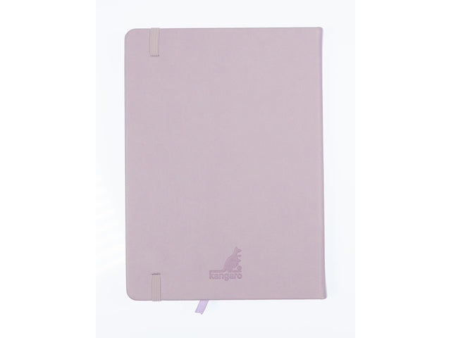 Schetsboek Kangaro A5 violett PU HC 80 Blatt 140gr Raumweiß mit Elastik und Flusen