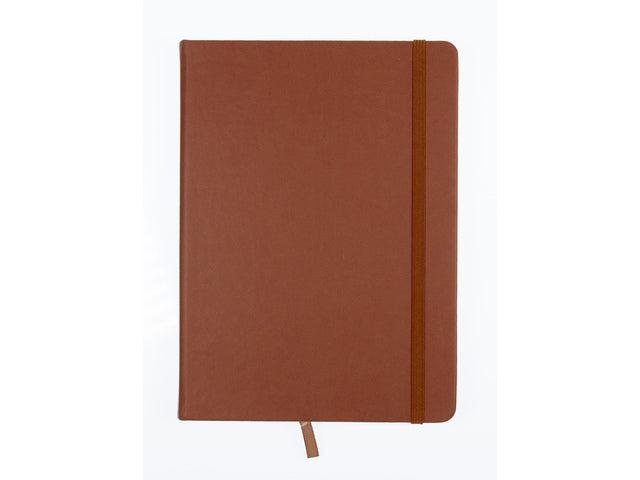 Schetsboek Kangaro A5 Cognac PU HC 80 Vel 140gr Raumweiß mit Elastik und Flusen