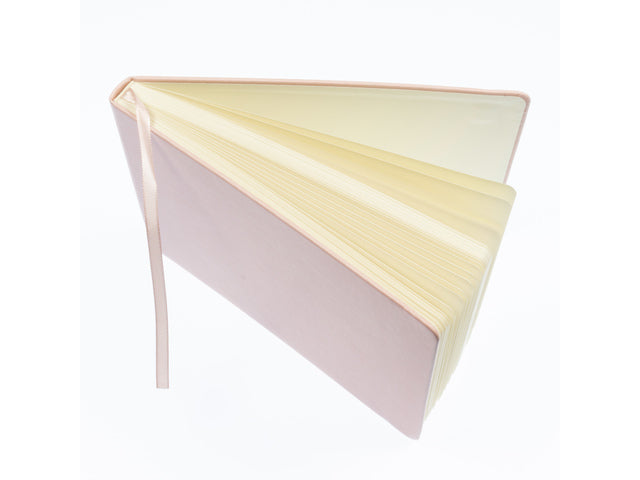 Schetsboek Kangaro A5 Querformat, rosafarbenes PU, HC, 80 Blatt, 140 g, weiß mit Elastik und Flusen