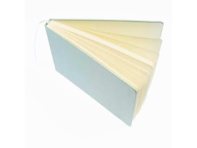 Schetsboek Kangaro A5 liggend mint PU HC 80 blad 140gr roomwit met elastiek en lint
