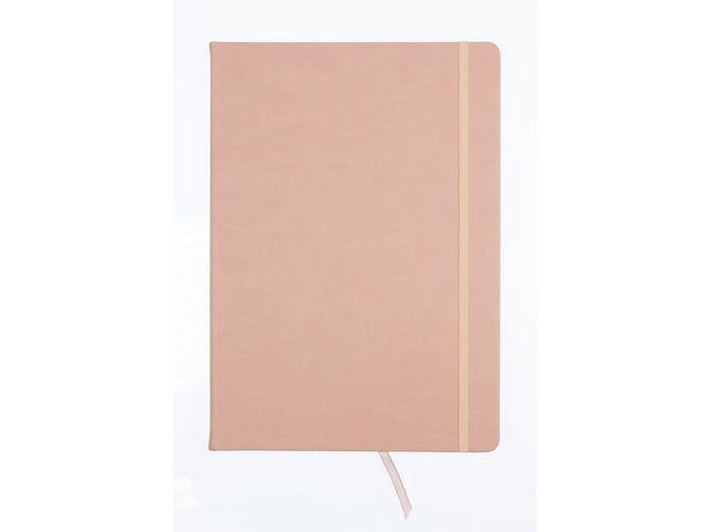 Schetsboek Kangaro A4 oud roze PU HC 80 blad 140gr roomwit met elastiek en lint
