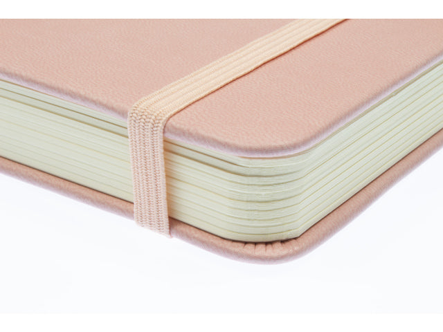 Schetsboek Kangaro A4 oud roze PU HC 80 blad 140gr roomwit met elastiek en lint