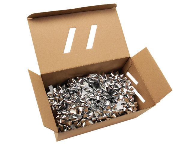 Rozen metallic Kangaro 60mm zilver 25 stuks in doos