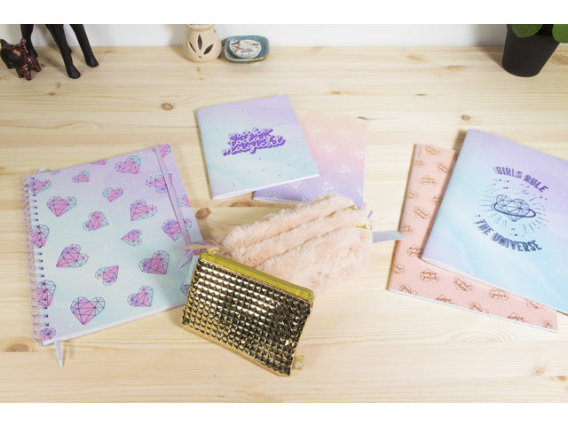 Schrift Galaxy Girl A5, Packung mit 4 Stück sortiert