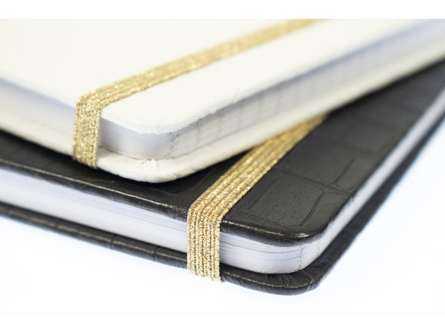 Benachrichtigungsbuch Pure Croco A5 PU HC, Packung mit 2 Stück, sortiert