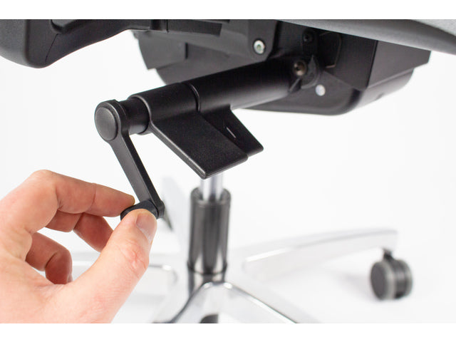 Bureaustoel Linea Omnia 01 zwart/grijs met 3D armleuning en aluminium voet