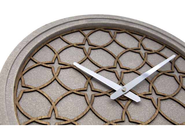 Wandklok NeXtime dia. 39,5 cm, Polyresin/Holz, grau