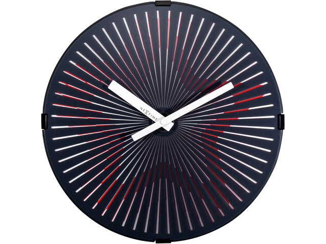 Wandklok - Ø 30 cm Kunststof Bewegende klok- Rood 'Motion Star Red'