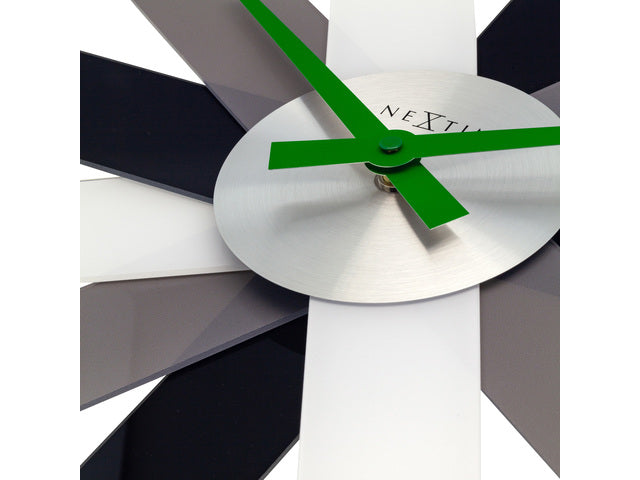 Design Wanduhr - 40cm - Stille Uhr - Schwarz - Acryl - NeXtime "Plexi"