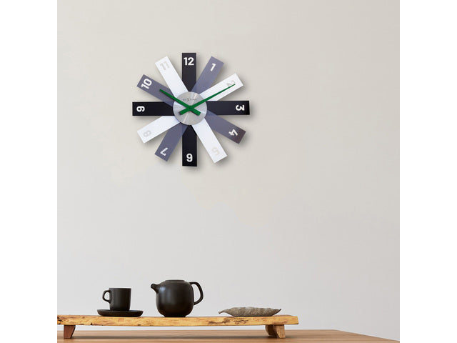 Design Wanduhr - 40cm - Stille Uhr - Schwarz - Acryl - NeXtime "Plexi"