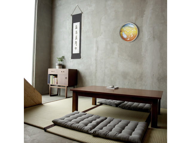 Wandklok Nextime dia 30cm mehrfarbiger Kunststoff Federn