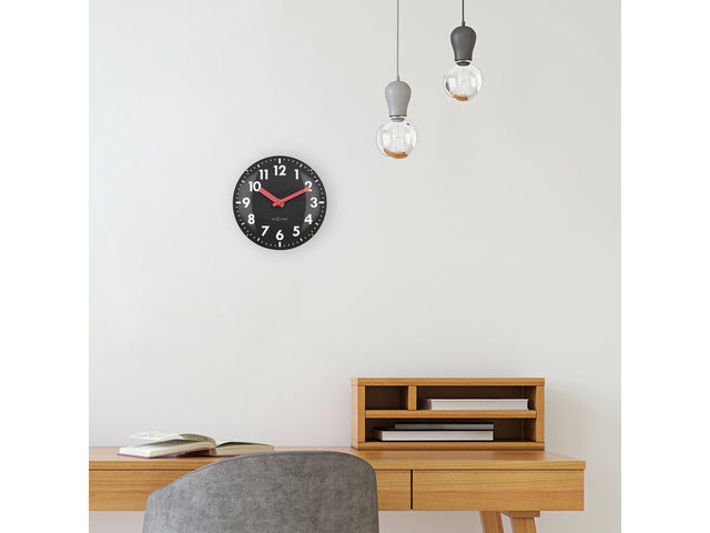 Tafelklok Nextime Duomo Mini 20 cm mit schwarzem Glas und Glaslinse