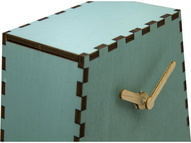 Tafeluhr NeXtime Rocky 19,5x18x8,8 cm Holz türkis