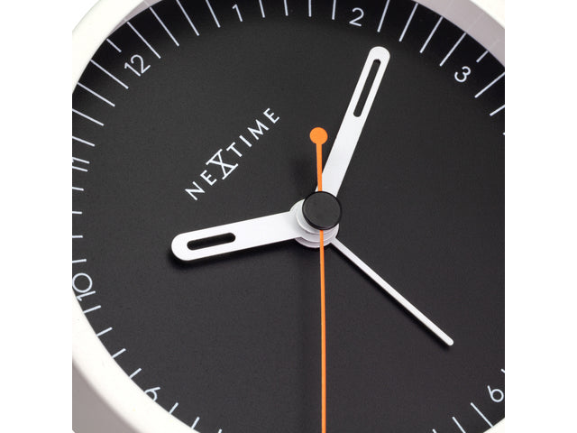 Wekker Nextime Klein 9 cm zwart