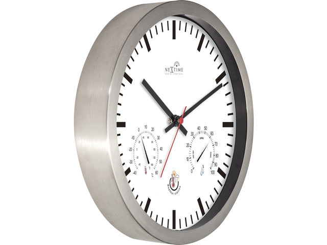 Wandklok Nextime Durchmesser 25 cm mit RC-Aluminium, funkgesteuert