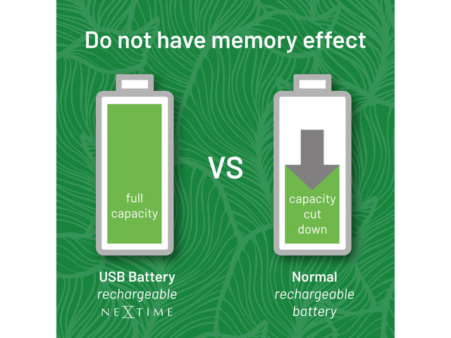 Nextime aufladbare AA-USB-Batterie im Blister mit 4 Stück