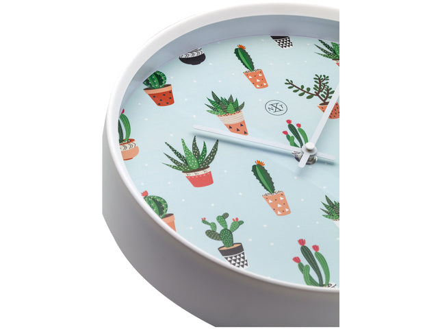 Wandklok nXt Cactus dia 30cm kunststof wit