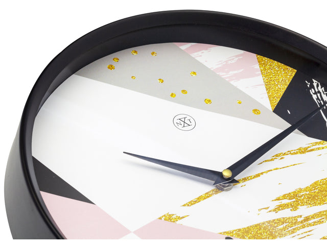 Wandklok nXt Grace dia 30cm kunststoff schwarz