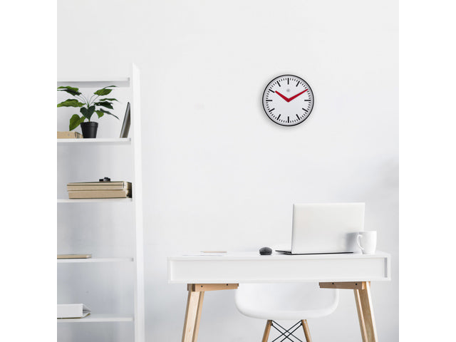 Stationsklok – 25,5 cm – Stille Wandklok – Wit – nXt von NeXtime – „Newcastle“