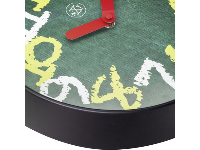 Wandklok NXT dia 30cm Groen Kunststof Krijtbord