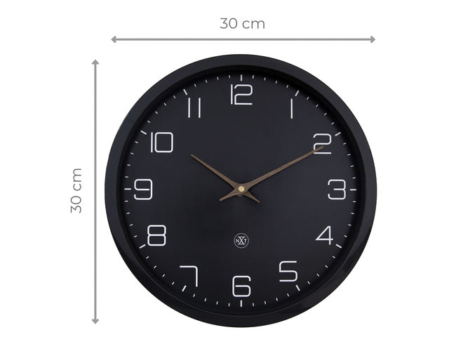 Wandklok nXt ECO 30cm zwart