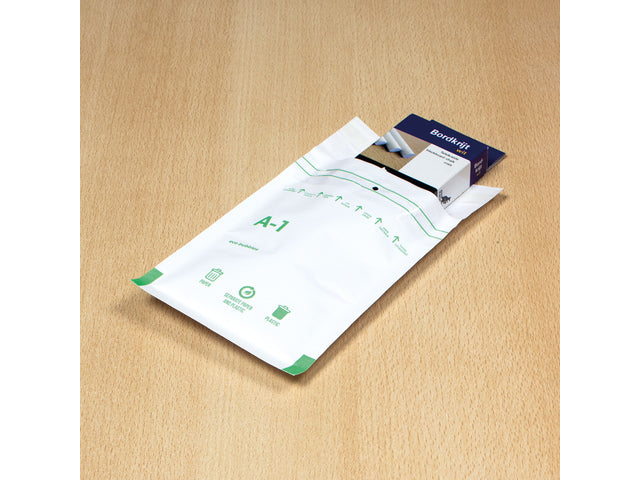 Luchtkussenenvelop Raadhuis 100x165mm A11 wit plakstrip doos 200 stuks