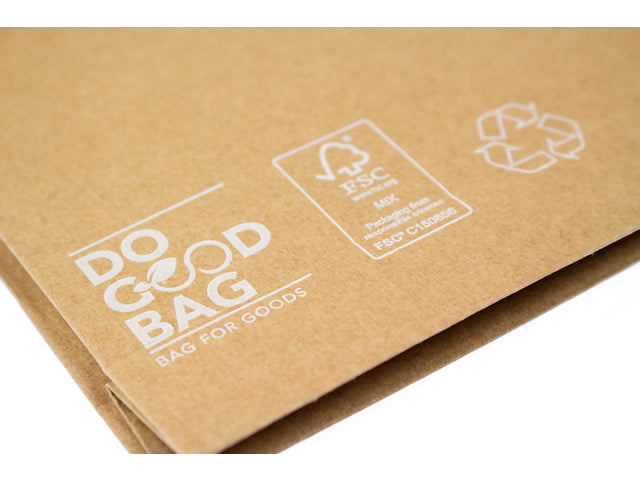 Monsterzak Raadhuis 200x300x50 mm kraftliner recycling 10 st bruin Do Good Bag 135 gram