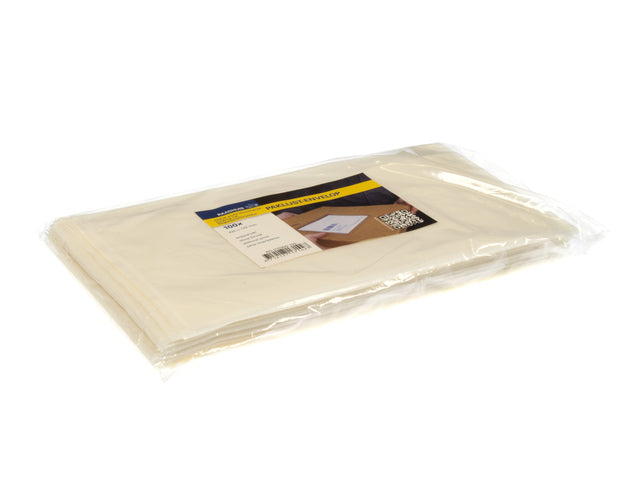 Paklijstenvelop binnenmaat 225x122mm DL 50 micron blanco 100 stuks