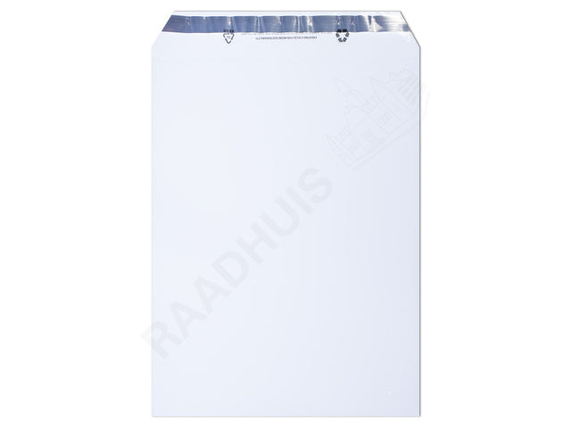 Verzendenvelop Raadhuis 235x310mm transparant met plakstrip doos a 1000 stuks