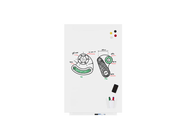 Whiteboard Rocada Skinmatt 75x115cm wit