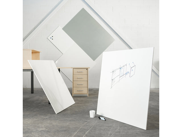 Whiteboard Rocada Skin Pro-Duo 2x Modul 100x100 cm PE beschichtet weiß