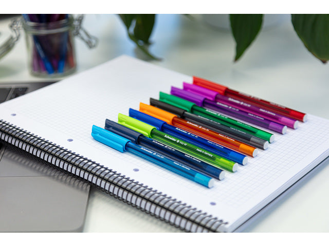 Balpen Schneider Vizz M etui a 10st. ezel. kleuren