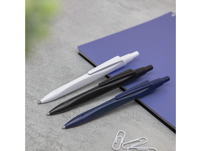 Balpen Schneider Reco wit, schrijfkleur: blauw