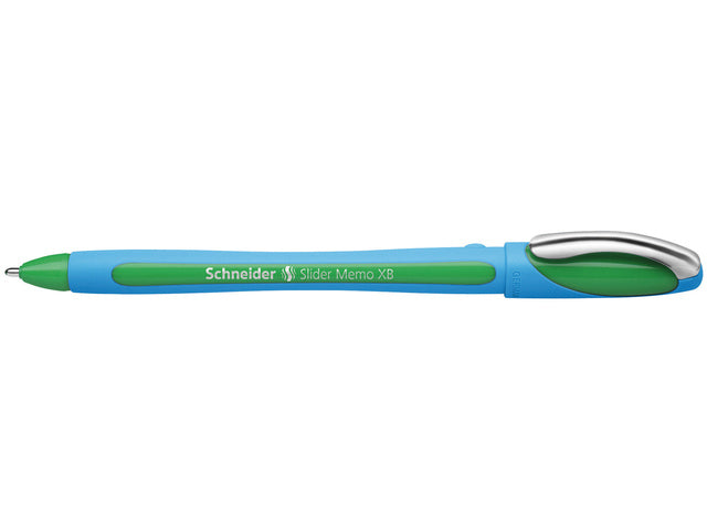 Balpen Schneider Slider Memo XB 1,4mm kogelbreedte groen