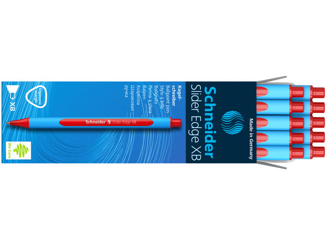Balpen Schneider Slider Edge XB 1,4mm rood