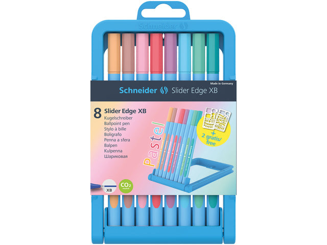 Schneider Slider Edge Pastel, Box 8 stuks ass.