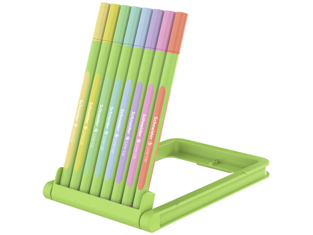 Fineliner Schneider Line-Up Pastel 0,4mm verstelbare etui 8 stuks