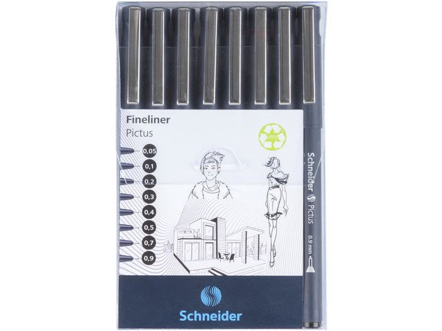 Fineliner Schneider Pictus Etui 8 Stück
